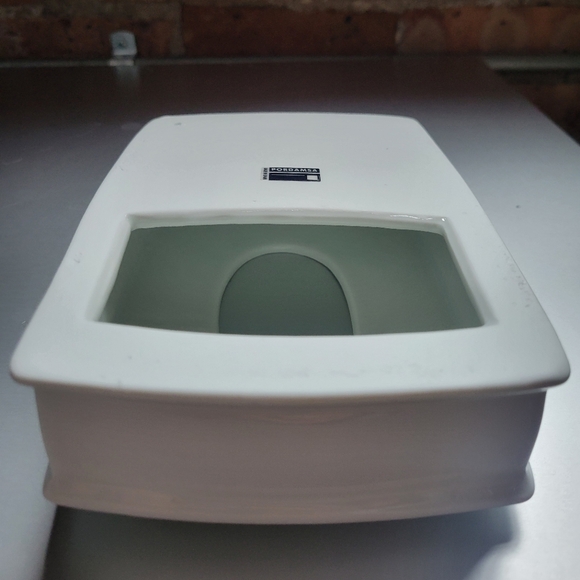 Pordamsa White Porcelain Napkin Holder Tissue Box Cover - Picture 4 of 5